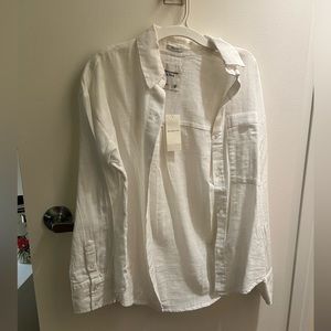 Abercrombie and fitch white oversized vacation button down